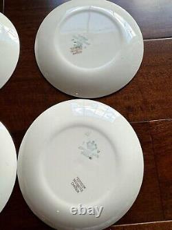 RARE MCM Set of 6 Johnson Bros Sovereign Potters Birkdale Turquoise Salad Plates