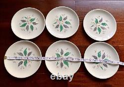 RARE MCM Set of 6 Johnson Bros Sovereign Potters Birkdale Turquoise Salad Plates