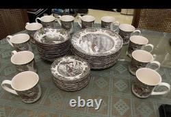 RARE VTG Johnson Brothers Friendly Village Sugar Maple Svc for 12