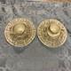 Rare 1920s Vintage Johnson Bros Victorian Cream Gold Filigree Service For 2
