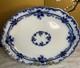 Rare Antique Johnson Bros. England Oxford 14 Flow Blue Platter With Gold Trim