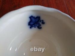 Rare Antique Johnson Bros Flow Blue Princeton Covered Casserole Bowl Vegetable