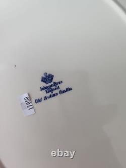 Rare Blue Transferware Johnson Bros Old Britain Castles Cambridge 15.5 Platter