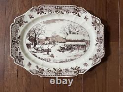 Rare JOHNSON BROS Home for Thanksgiving Historic America Turkey Platter