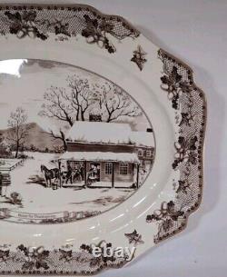 Rare Johnson Brothers Home for Thanksgiving Historic America Turkey Platter