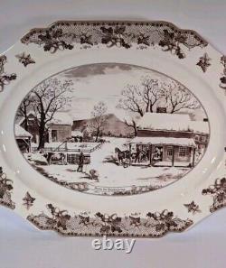 Rare Johnson Brothers Home for Thanksgiving Historic America Turkey Platter