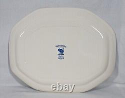 Rare Johnson Brothers Set Of 12 Blue /white Barnyard King Dinner Plates+ Platter