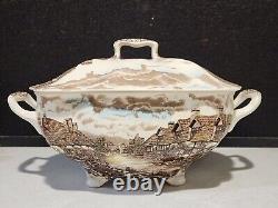 Rare Large Johnson Brothers Olde English Countryside Soup Tureen With LID