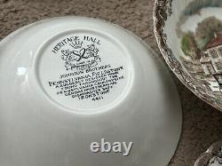Rare Lot of 15 pc Johnson Brothers Heritage Hall plates 4411 Series. Ironstone