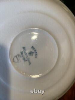 Rare Pareek Mirror Luster Soup 3 Bowls Johnson Bros. 2 Handles Drip Saucers Mint