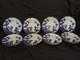 Rare Set Of 8 Antique Johnson Bros. Kenworth Flow Blue Dinner Plates-10