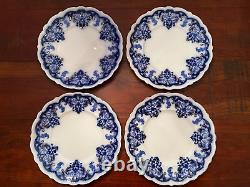 Rare Set of 4 Georgia Johnson Bros. England Flow Blue Dinner Plates 10