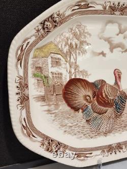 Rare Vintage Johnson Brothers Barnyard King Turkey Platter 20.5 X 16