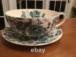 Rare Vtg Johnson Bros English Chippendale Oversize Tea Cup Saucer Soup Tureen