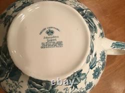 Rare Vtg Johnson Bros English Chippendale Oversize Tea Cup Saucer Soup Tureen