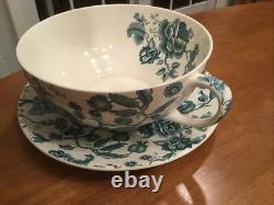 Rare Vtg Johnson Bros English Chippendale Oversize Tea Cup Saucer Soup Tureen