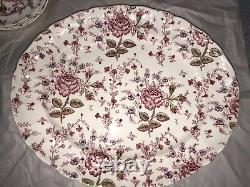 Rose Chintz Johnson Brothers England Fine Porcelain China. 24 Assorted Pieces