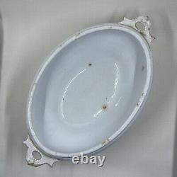 Royal Ironstone China Johnson Bros England Oval Covered Vegetable Bowl Rare Cond