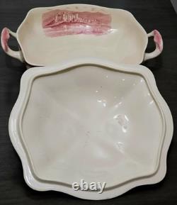 STUNNING Johnson Bros Classic Old Britain Castles Pattern Pink Tureen