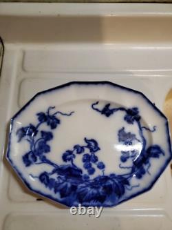 Sale! Was 200 Antique 14.25 Flow Blue Cir 1900 Johnson Bros Eng Kenworth Platter