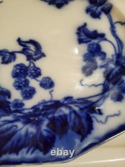 Sale! Was 200 Antique 14.25 Flow Blue Cir 1900 Johnson Bros Eng Kenworth Platter