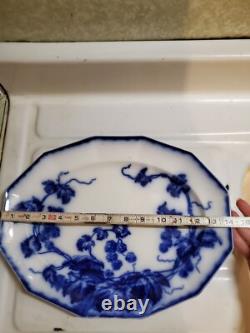 Sale! Was 200 Antique 14.25 Flow Blue Cir 1900 Johnson Bros Eng Kenworth Platter