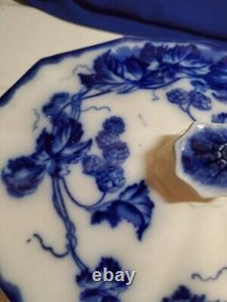 Sale Was 390 Antique Flow Blue Cir 1900 Johnson Bros Eng Kenworth Covered Dish