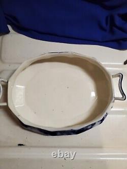 Sale Was 390 Antique Flow Blue Cir 1900 Johnson Bros Eng Kenworth Covered Dish