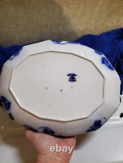 Sale Was 390 Antique Flow Blue Cir 1900 Johnson Bros Eng Kenworth Covered Dish