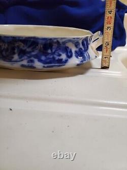 Sale Was 390 Antique Flow Blue Cir 1900 Johnson Bros Eng Kenworth Covered Dish