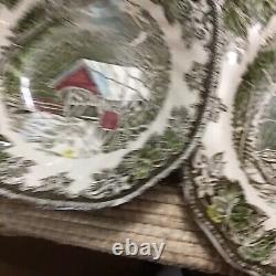 Service For 5 Antique Johnson Bros Friendly Village 26 Pc Dinnerware Set England