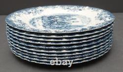 Set 10 Johnson Bros Coaching Scenes Blue 9.75 Dinner Plate England