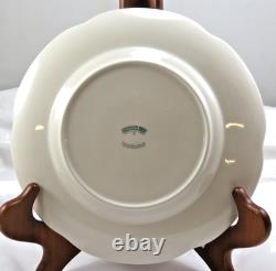 Set 2 Johnson Brothers Brittan Castles Pink Green Christmas Tree 8 3/4 Plates