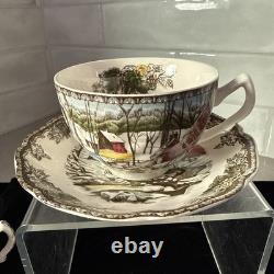 Set 4 Johnson Brothers The Friendly Village The Ice House Cups & Saucers