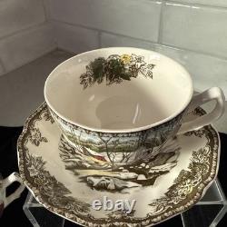 Set 4 Johnson Brothers The Friendly Village The Ice House Cups & Saucers