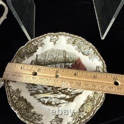 Set 4 Johnson Brothers The Friendly Village The Ice House Cups & Saucers