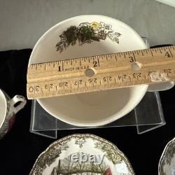 Set 4 Johnson Brothers The Friendly Village The Ice House Cups & Saucers