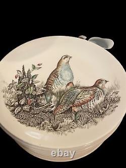 Set Johnson Brothers PARTRIDGE Game Birds Oval Dinner Plate 11 x 10 England