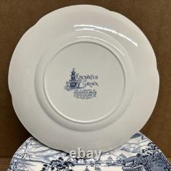 Set Of 10 Vintage Johnson Brothers Blue Enchanted Gardens 10 Dinner Plates #2