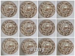 Set Of 12 Johnson Bros. Thanksgiving Historic America Collection Dinner Plates