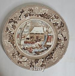 Set Of 12 Johnson Bros. Thanksgiving Historic America Collection Dinner Plates