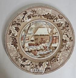 Set Of 12 Johnson Bros. Thanksgiving Historic America Collection Dinner Plates