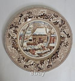 Set Of 12 Johnson Bros. Thanksgiving Historic America Collection Dinner Plates