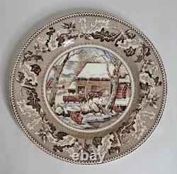 Set Of 12 Johnson Bros. Thanksgiving Historic America Collection Dinner Plates