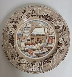 Set Of 12 Johnson Bros. Thanksgiving Historic America Collection Dinner Plates