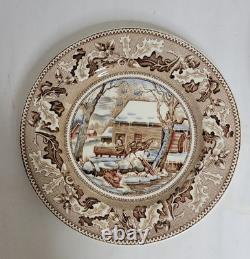 Set Of 12 Johnson Bros. Thanksgiving Historic America Collection Dinner Plates