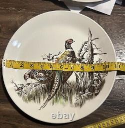 Set Of 6 1950s Johnson Brothers England Game Bird Ironstone Dinner Plates