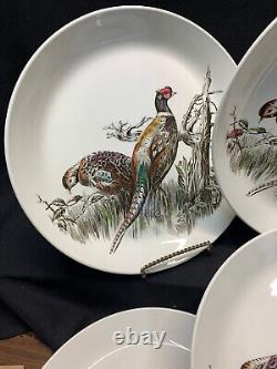 Set Of 6 Johnson Brothers Game Birds Pheasant Dinner Plates Exc. Cond. 10 3/4 D