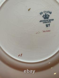 Set Of 6 Vintage Johnson Brothers Old English Belford Dinner Plates England