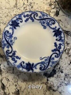 Set Of 8 Johnson Bros Andorra Blue Plates